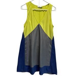 AIKO‎ Reformation Women Dress Alpaca Silk Viscose Colorblock Quiet Luxury M